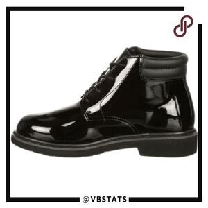Rocky Men's Leather High Gloss Chukka Dress Boots Black Size 14